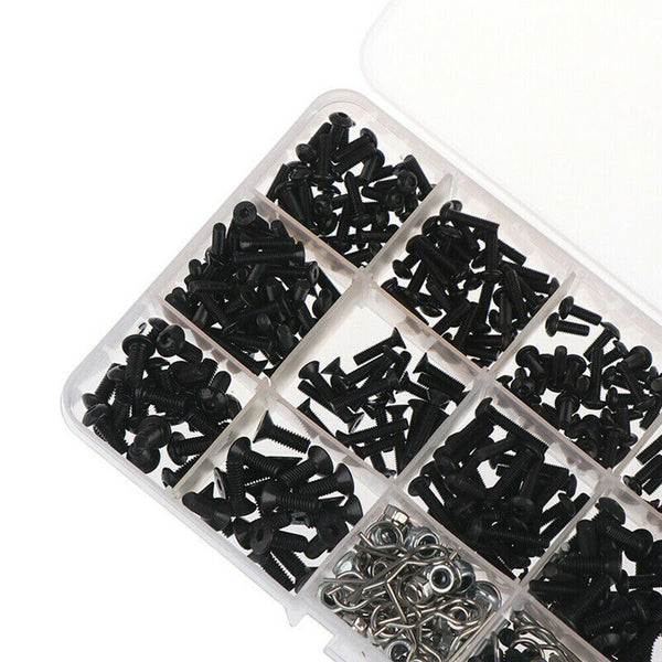 500Pcs Repair Tool and Screws Box Set for SCx10 TRX4 1/10 HSP RC WHP8LS1D M3 M4