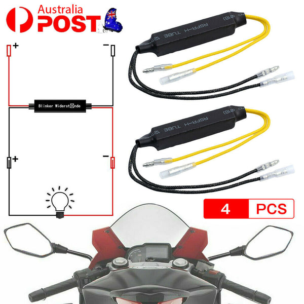 4X LED Load Resistor Motorcycle Turn Signal Indicator Flash Blinker Fix Error AU