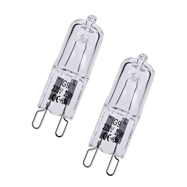 2pcs 25W G9 Warm White Clear Halogen Dimmable Bi-Pin Light Globe 240V Stove Oven