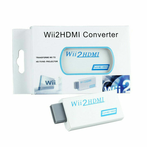 20x1080p Wii to HDMI Converter Mini 3.5mm Adapter Wii2HDMI Audio HD Video Output