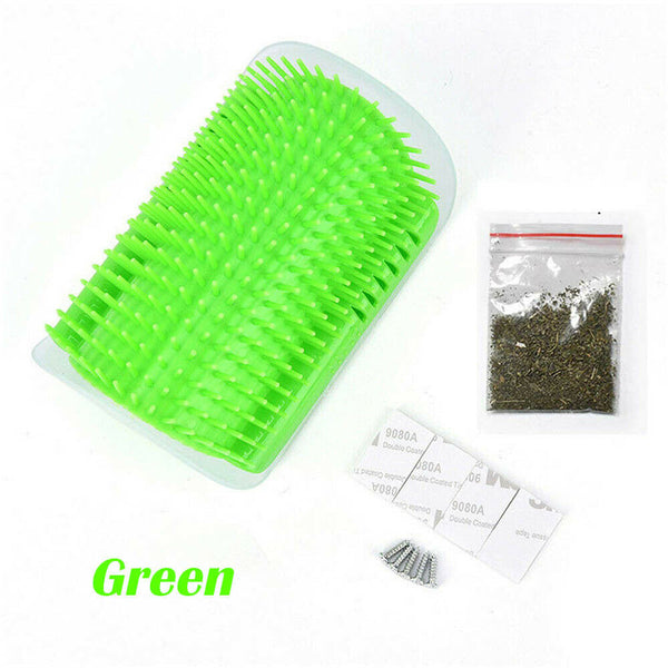 Pet Cat Self Groomer Brush Wall Corner Grooming Massage Comb Toy With Catnip