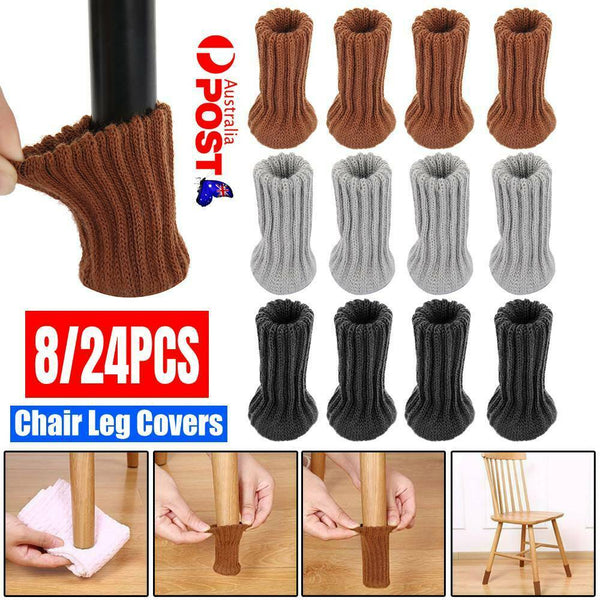 8/24X Table Chair Leg Floor Protectors Knit Socks Sleeve Furniture Feet Covers