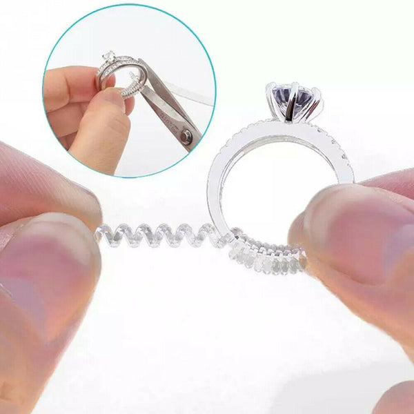 12pc Ring Size Adjuster Reducer Spiral Invisible Comfort Guard Resizer Jewellery