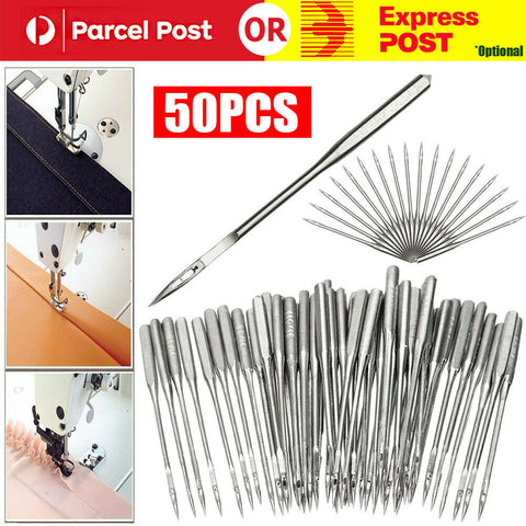 50Pcs Domestic Sewing Machine Needles Assorted Craft For Singer Brother