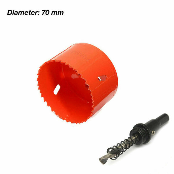 60-160mm M42 Bi-Metal Hole Saw With Arbor Metal Sheet Cutting Wood Plaster AU