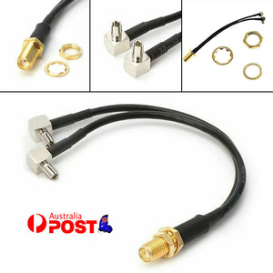 SMA Female To Dual TS9 Male Antenna Mobile Modem Patch RG174 Extension Cable AU