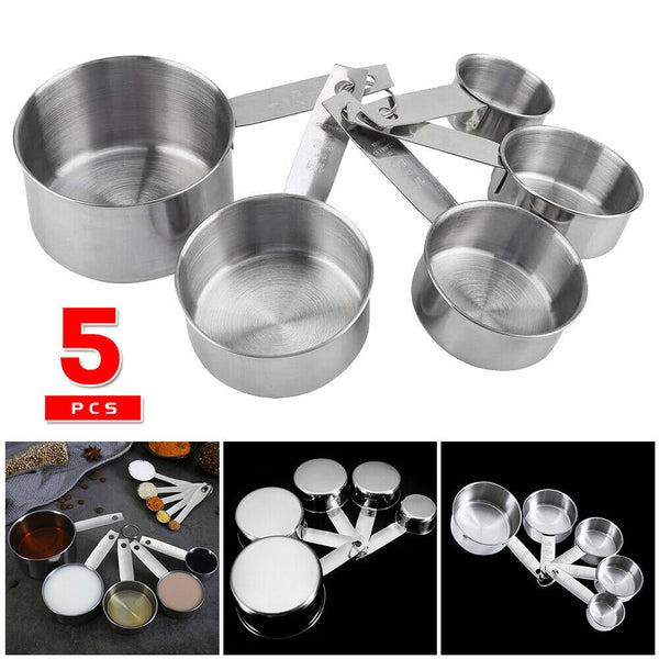 Stainless Steel Measuring Cups and Spoons Set Kitchen Baking Gadget Tools