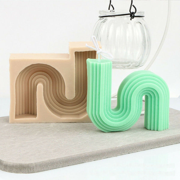 3D Candle Mould Geometric Shape DIY Wax Model Candle Silicone Mold Home Decor