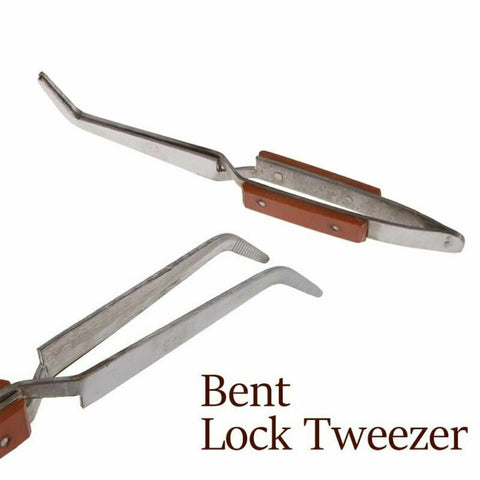 DIY Cross Locking Tweezer Jewelry Soldering Closing Bent Stright Repair Tool Kit