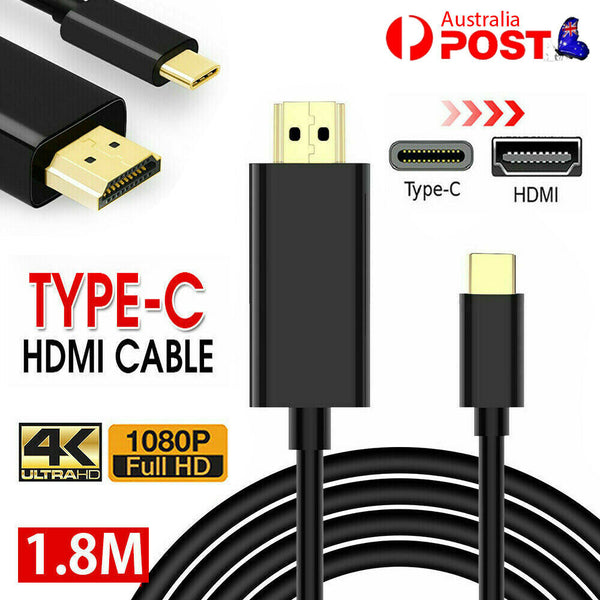 USB C to HDMI Cable USB 3.1 Type C Male to HDMI Male 4K Cable For Samsung S9/S8+