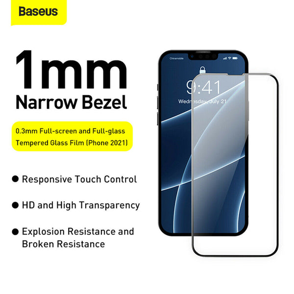 Baseus 2-Packs For iPhone 13 mini /13/ 13 Pro Max Tempred Glass Screen Protector