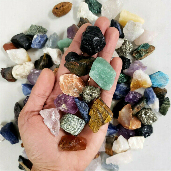 Up to 1KG Mixed Rough Raw Crystal Gemstone Chunks Natural Raw Minerals Bulk