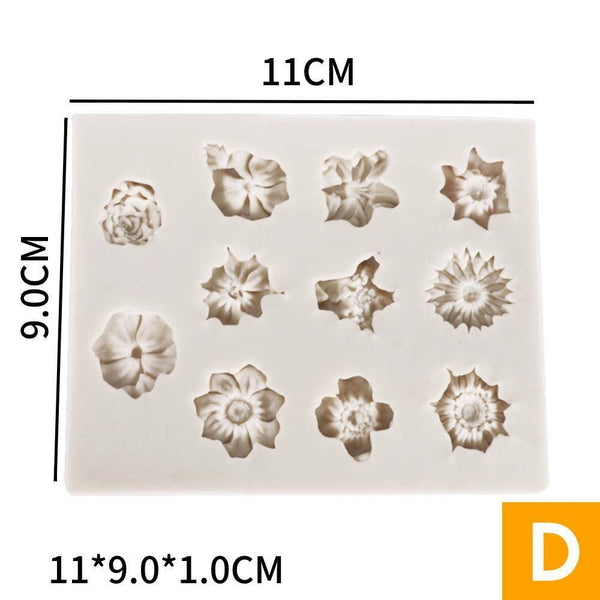 Flower Silicone Cake Topper Decor Fondant Sugarcraft Mould Chocolate Baking Mold