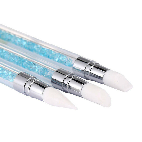 3Pcs Nail Art Design Brushes Dotting Pen Tool Set Painting UV Gel Drawing Brush