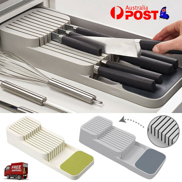 Knife Organizer Storage Rack for Knives Drawer Holder Kitchen Tray Block ACB