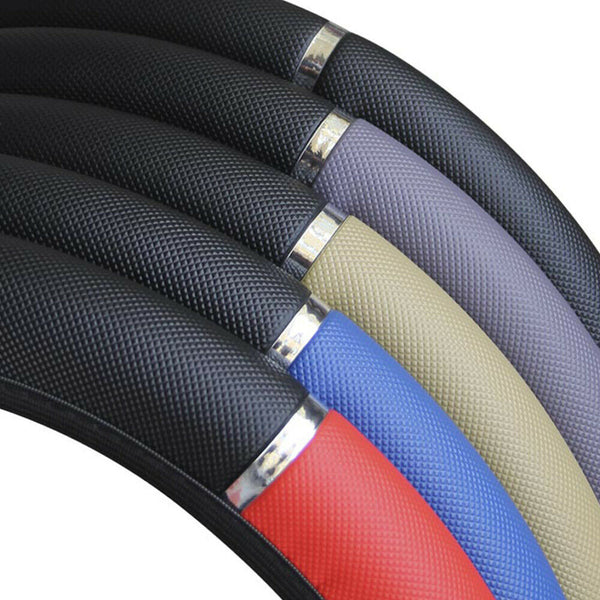 15inch/38cm PU Leather Car Steering Wheel Cover Anti-slip Protector Accessories