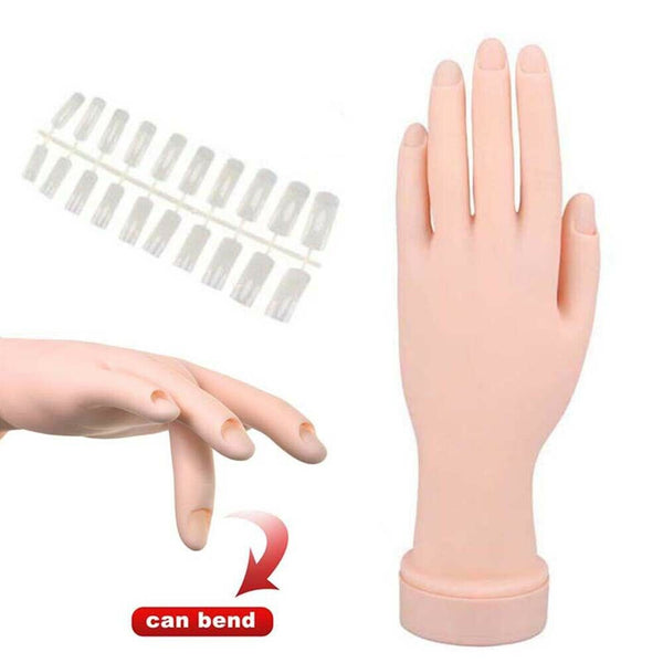 Practice Model Hand Nail Art Trainer Hand Fake Hand For Acrylic Gel False AU NEW