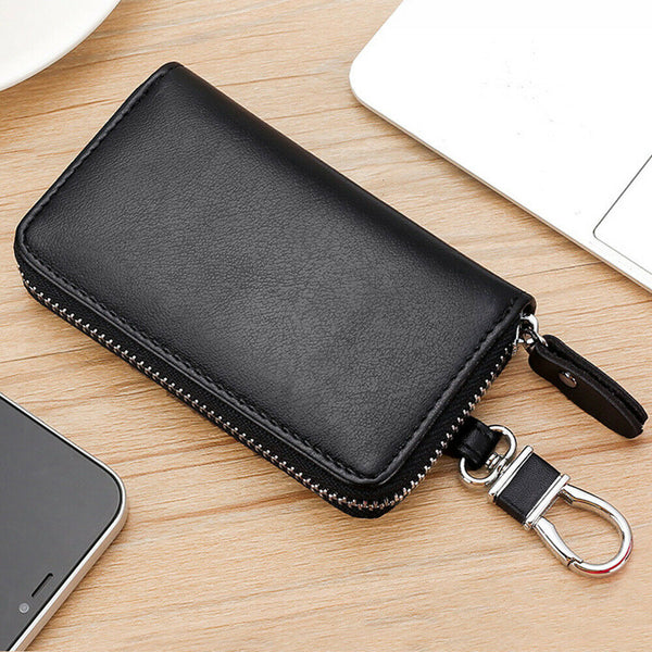 Key Holder Bag Leather Case Ring Wallet Car Unisex Pouch Keychains AU Stock NEW