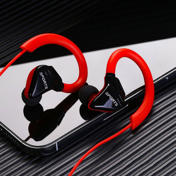 Sports Ear Hook Run Headphone Earbuds Aux 3.5mm Jack In Ear Earphones With Mic