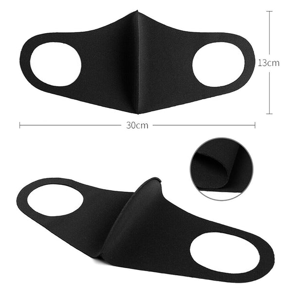 Unisex Washable Black Fashion Face Mouth Mask Cover Protective Masks Reusable