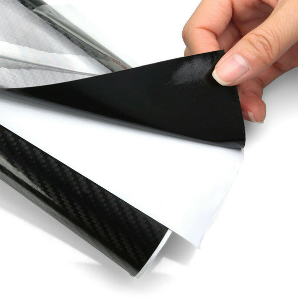 Gloss Black 5D Carbon Fiber 50 x 151cm Vinyl Car Phone Laptop Wrap Sticker Film