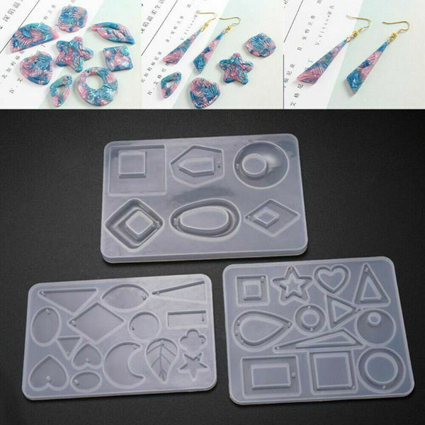 Silicone Earring Pendant Mold Necklace Jewelry Resin Epoxy Mould Casting Craft