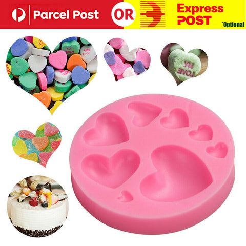 Silicone Love Heart Candy Cake Mold  Chocolate Mould 3D Fondant Mold Sugar