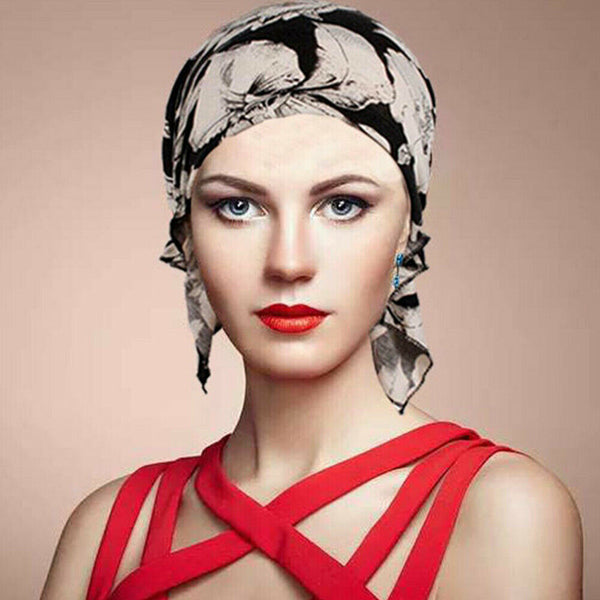 Turban Headwear Chemo Scarf Floral Wrap Muslim Hat Cancer Head Cap Stretch