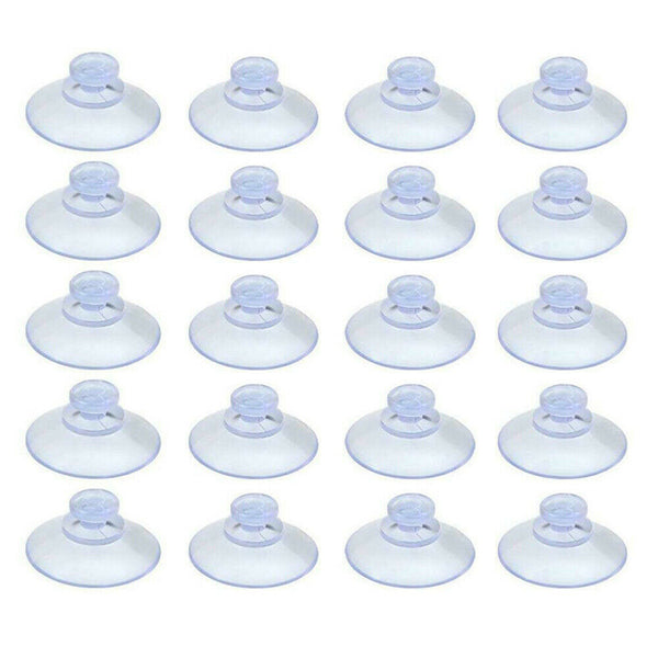 20PC Clear Suction Cups Mushroom Head Plastic Sucker Pads Kitchen Window Suckers