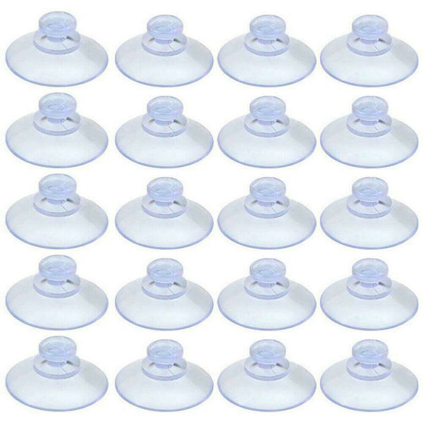 20PC Clear Suction Cups Mushroom Head Plastic Sucker Pads Kitchen Window Suckers