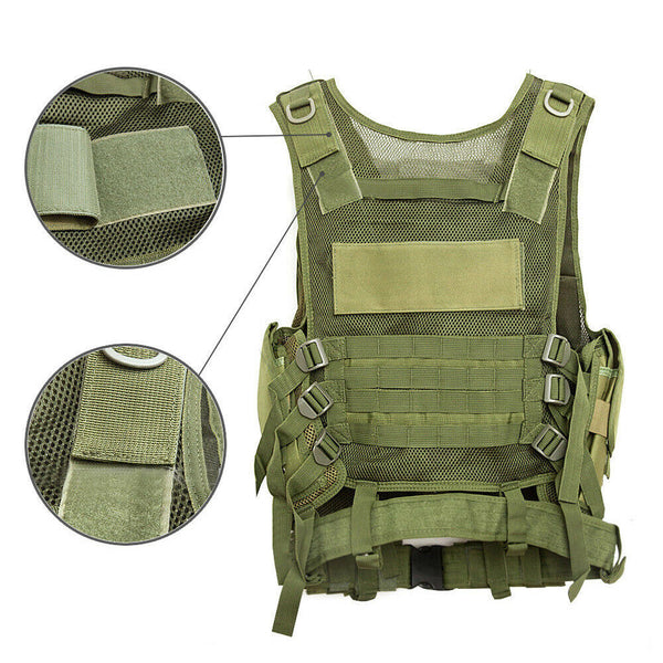 Tactical Military Vest Army Paintball Airsoft Combat Assault Adjustable Armor