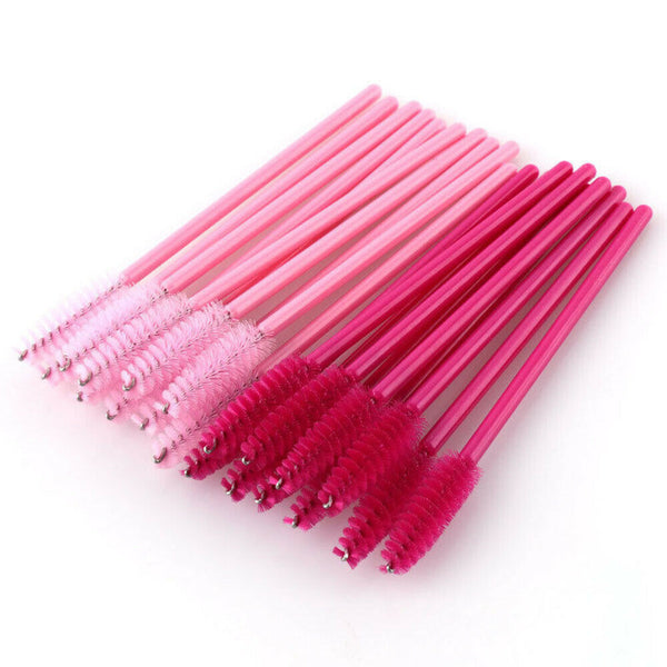 1-1000PCS Pink Eyelash Brush Applicator Makeup Disposable Mascara Wands Set