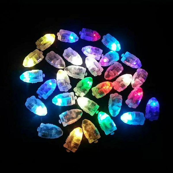 Up to 100PCS LED BALLOON LIGHT Multi Colour Glowing Flashing For Disco Party NEW