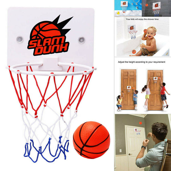 Kids Children Indoor Mini Basketball Hoop Net Toy Door Wall Mounted Pump Dunk