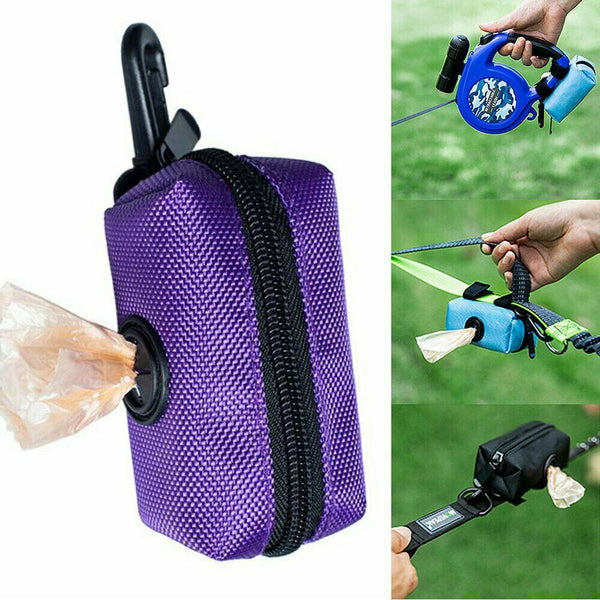 Pet Puppy Garbage Waste Pick Up Bags Dispenser Pouch Outdoor Dog Poop BagHolder