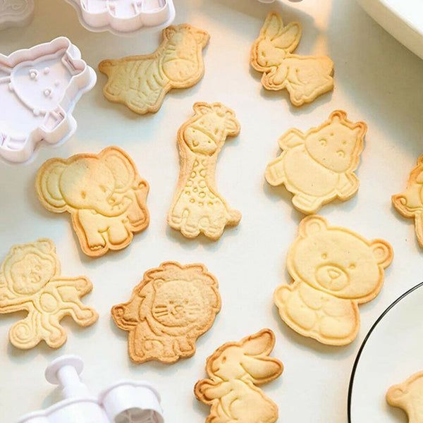 Animal Cookie Mold Plastic Biscuit Cutter Sugarcraft Jungle Party Baking Tool