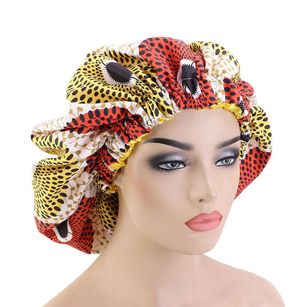 Hair Care Women's Fashion Satin Bonnet Cap Night Sleep Hat Cap Wrap