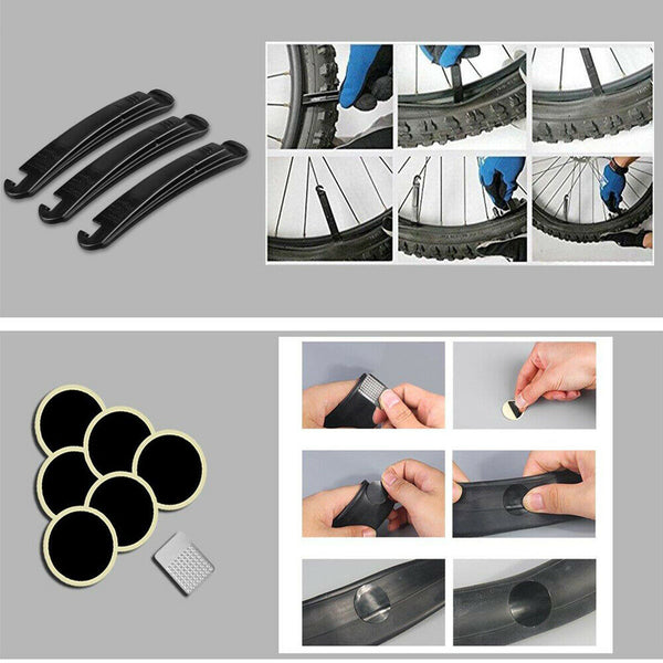 16pcs Hommie Bike Repair Kit Multi Bicycle Puncture Repair Tool Kit Saddle Bag