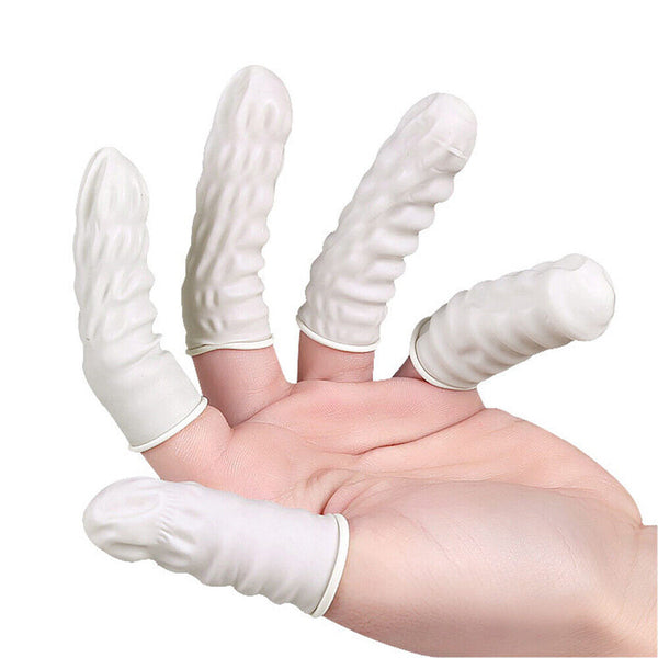 100-1000pcs Latex Rubber Finger Cots Sets Fingertips Protector Gloves Art Craft