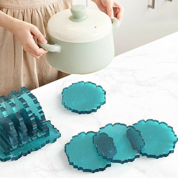 Silicone Coaster Mat Storage Holder Resin Epoxy Mold Casting Pad Mould Craft