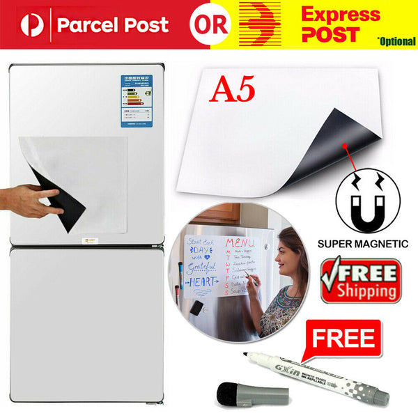 A5 Fridge Magnetic Whiteboard + Board Pen Marker Eraser Memo Reminder Magnet