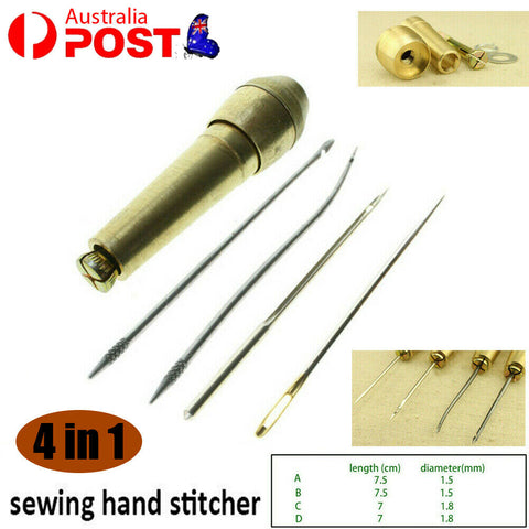 Leather Tent Shoe Repair Sewing Awl Hand Stitcher Taper Leathercraft Needle Tool