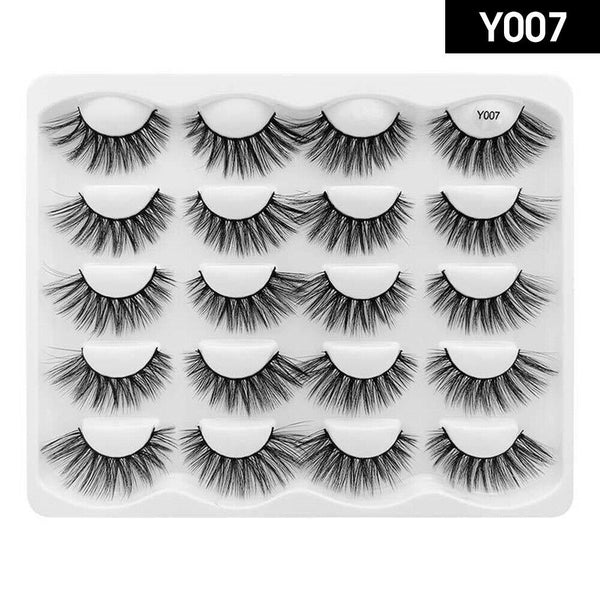 5/10Pairs 3D Mink Natural Thick False Eyelashes Eye Lashes Makeup Extension Hot