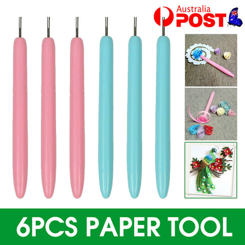 6Pcs Slotted Paper Quilling Tool Pen Winder Roll DIY Origami Craft Handmade Kit