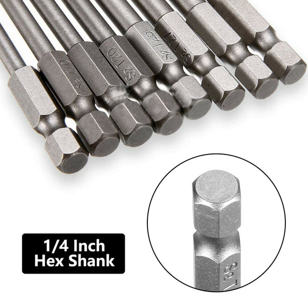 8Pcs T8-T40 Torx Screwdriver Bit Set Hex Security Magnetic Head 100mm 3.5-6.4mm