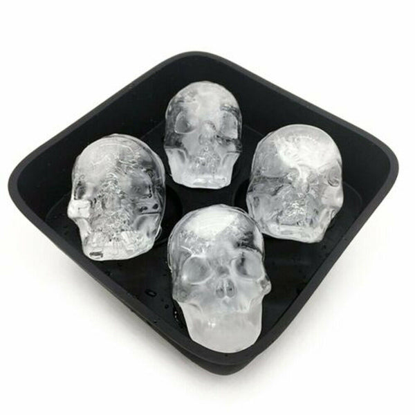 Whiskey Silicone Ice Cube 3D Skull Brick Maker Mold Mould Halloween Party Tray