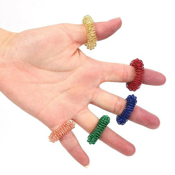 10-50Spiky Finger Massage Ring Sensory Acupressure Health Care Toy Body Massager