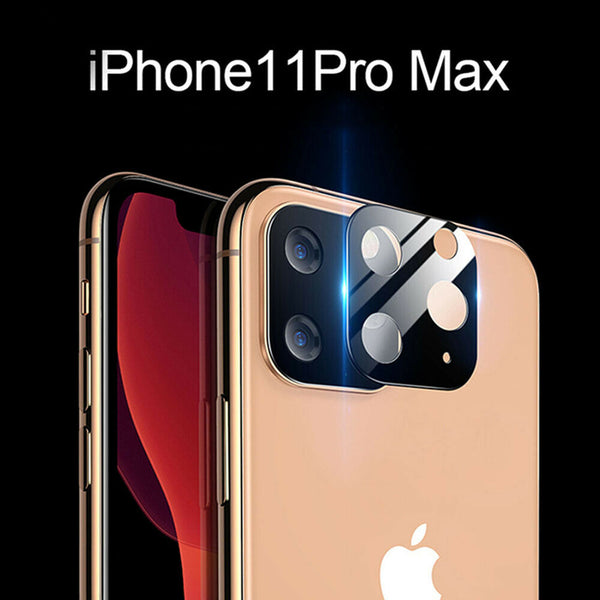 For iPhone 11 Pro Max Back Camera Lens Protector 3D Tempered Glass Metal Frame