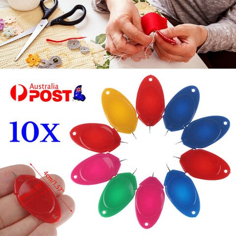 10x/lot DIY Threader Elderly Guide Needle Easy Automatic Thread Sewing Tools D