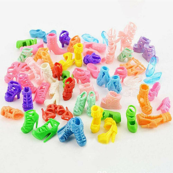 32Pcs Dolls Set Pieces Clothes Shoes Necklace Glasses Dressing Accessories Party